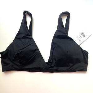 Andie The Belmar Top Black Women's Large Swimwear Bathing Suit Bikini Top NWT